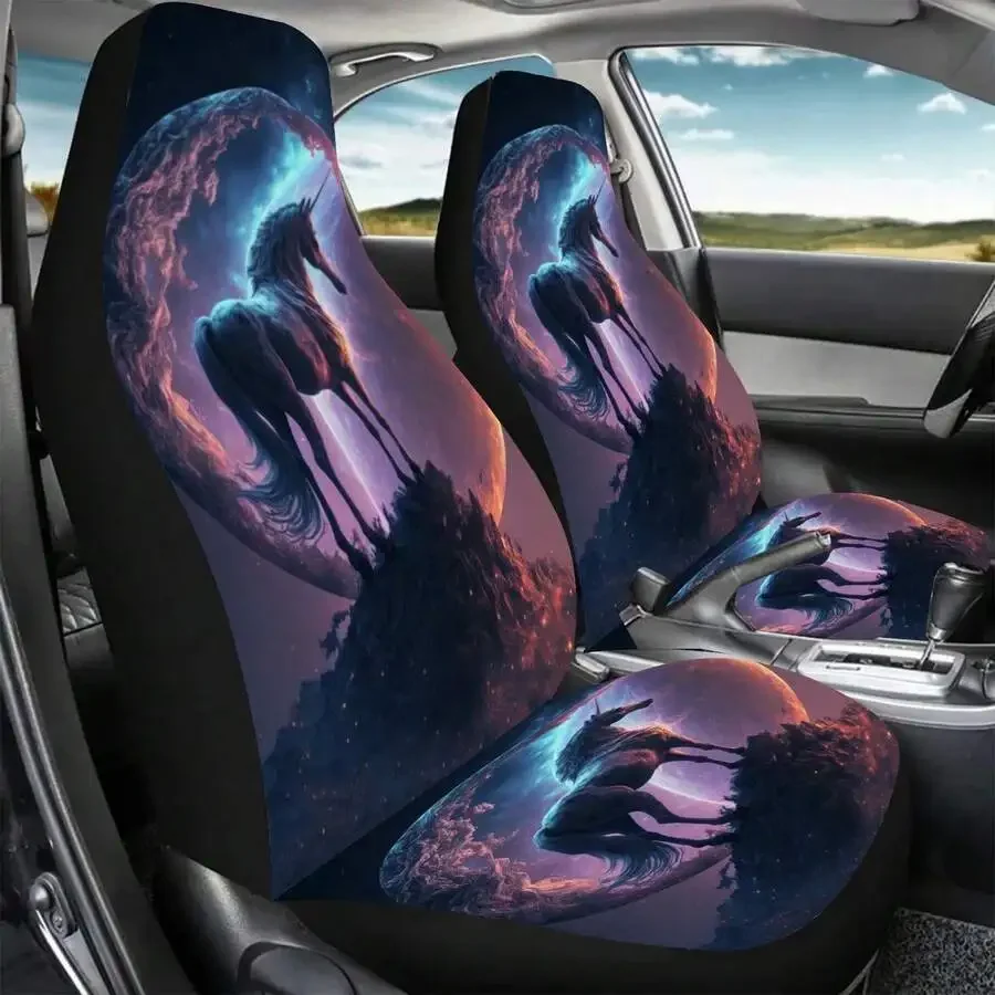 

Magical Unicorn Galaxy Print Car Seat Covers Universal Fit Breathable Comfortable All-Round Protection