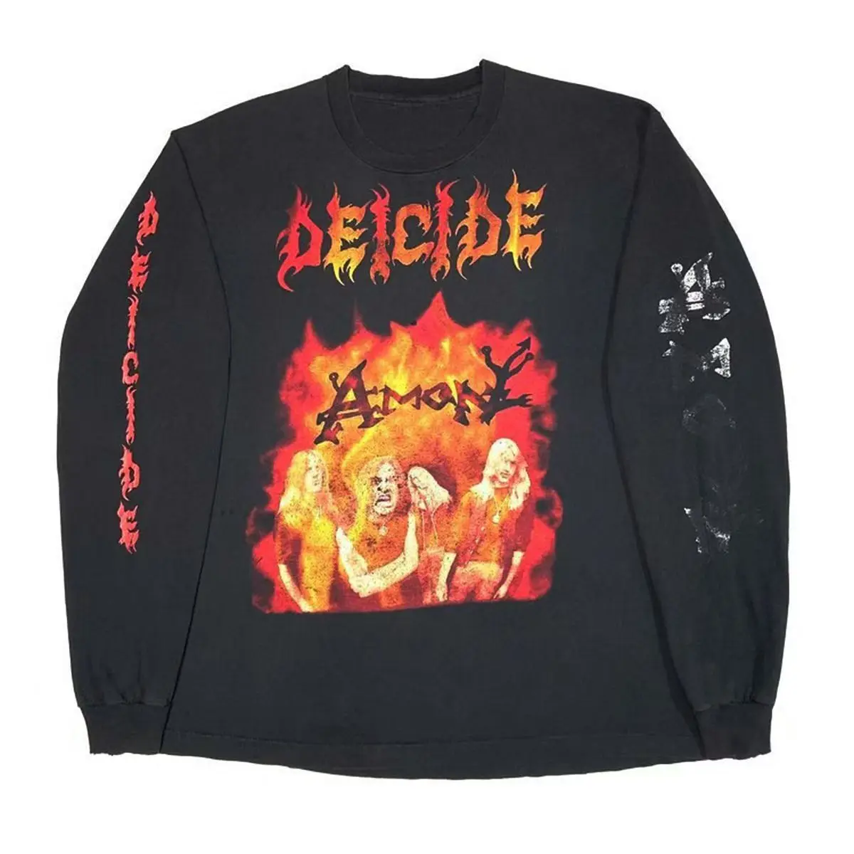 

Y2k Streetwear Anime Graphic Print T-shirt Harajuku Black Vintage Long sleeve T-Shirt Oversized Fashion Cotton Men Top Tee