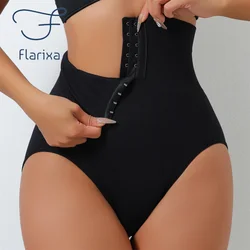 Flarixa High Waist Seamless Panties Flat Belly Shaping Briefs Women Breasted Tummy Butt Lift Pants Slimming Underwear