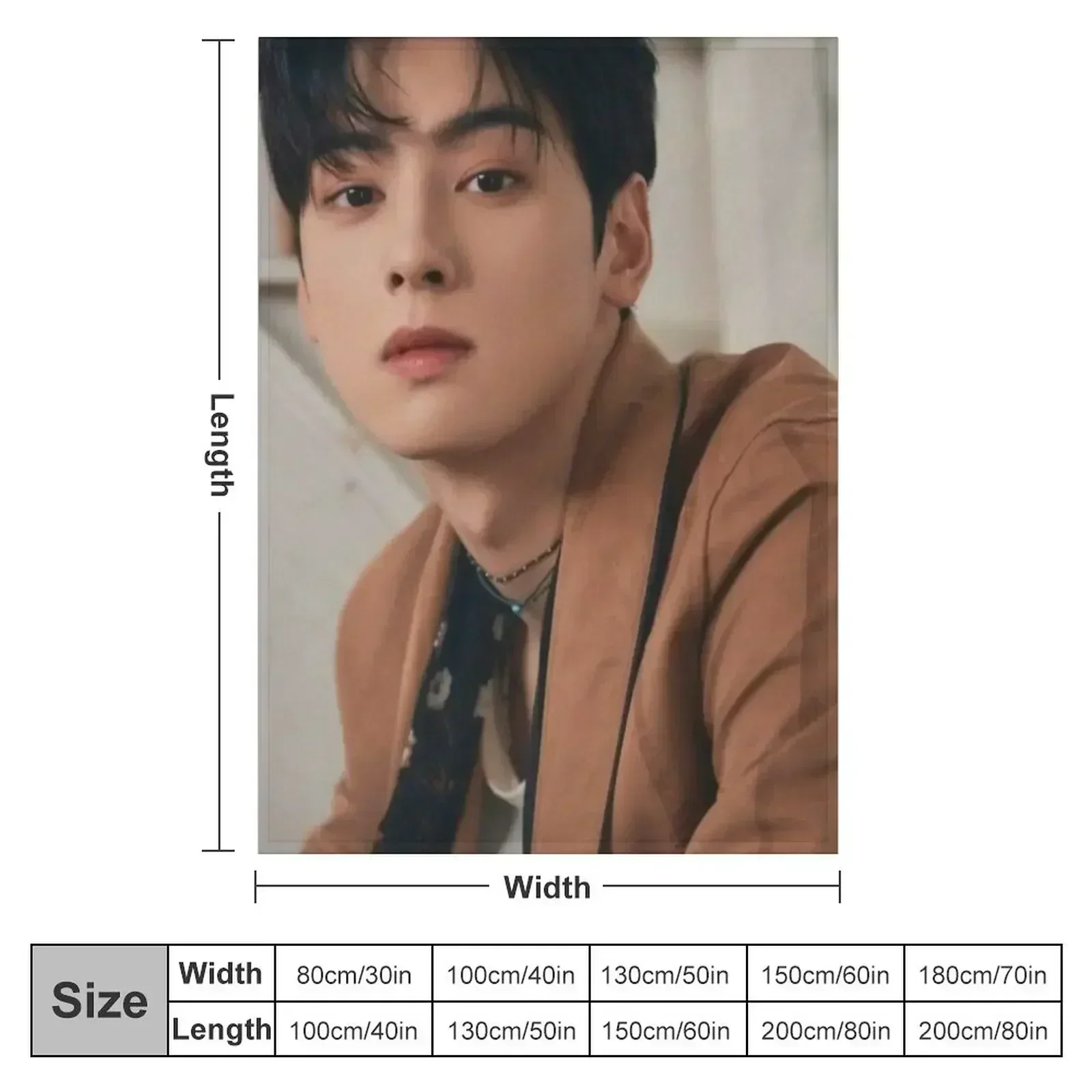 Astro Cha Eun-woo Throw Blanket funny gift Blankets For Bed Summer Beddings Flannels Blankets