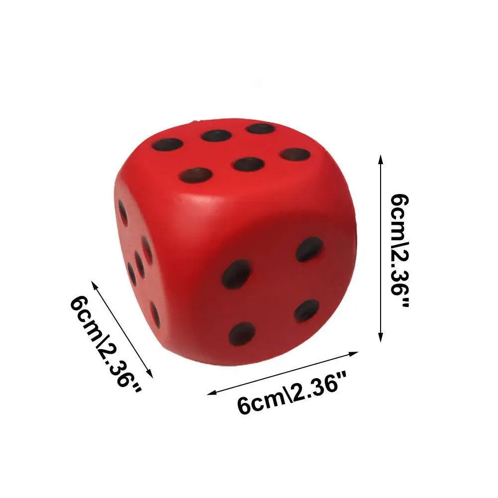 Slow Rebound Squeeze Dices Soft Six Sided Dices Kids Counting Toy Learning Aids For Class Board Game Classroom Math Teach Tool