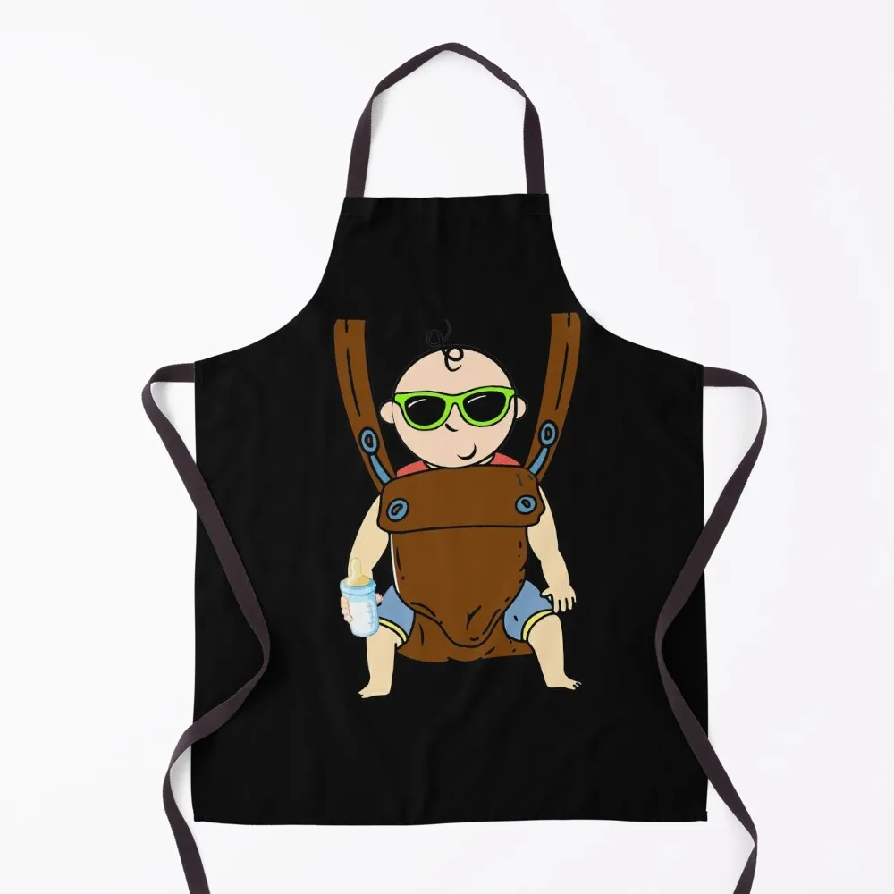 Baby In Carrier Diaper Party Man Shower Dadchelor Event Apron esthetician Costume Waiter Kitchen Chef Apron