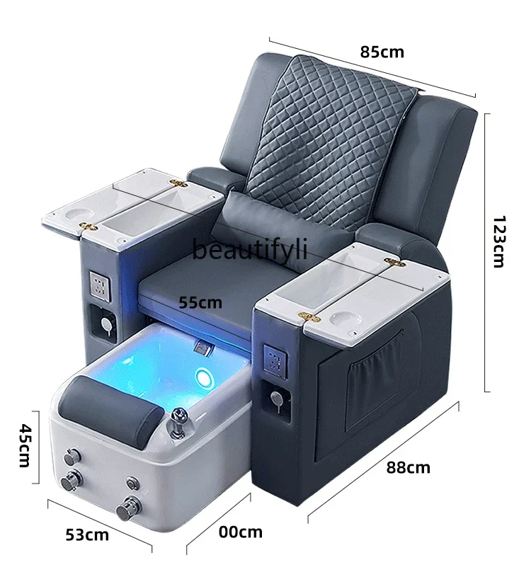 Nail Beauty Sofa Foot Bath Sofa Electric Eyebrow Tattoo Foot Beauty Integrated Recliner Foot Washing Massage Couch