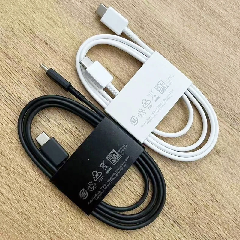 Samsung 25W 45W USB C To Type C Cable 1/1.8M For Galaxy S25 Edge S24 S23 S26 Note20 Ultra Plus 65W PD Fast Charge Charger Cord