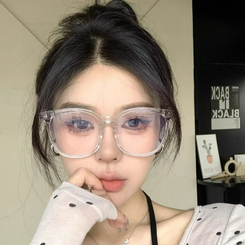 جديد بسيط كبير إطار مكافحة نظارات الضوء الأزرق للجنسين الكلاسيكية مربع أسود واضح النظارات نظارات الكمبيوتر المضادة للأشعة فوق البنفسجية النظارات الشمسية #2