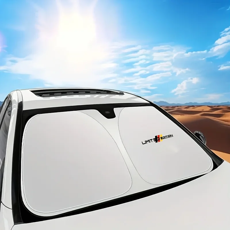 

Limited Edition Car Sunshade (1 Pack), designed for the front windshield, blocks UV rays and keeps the interior cool.