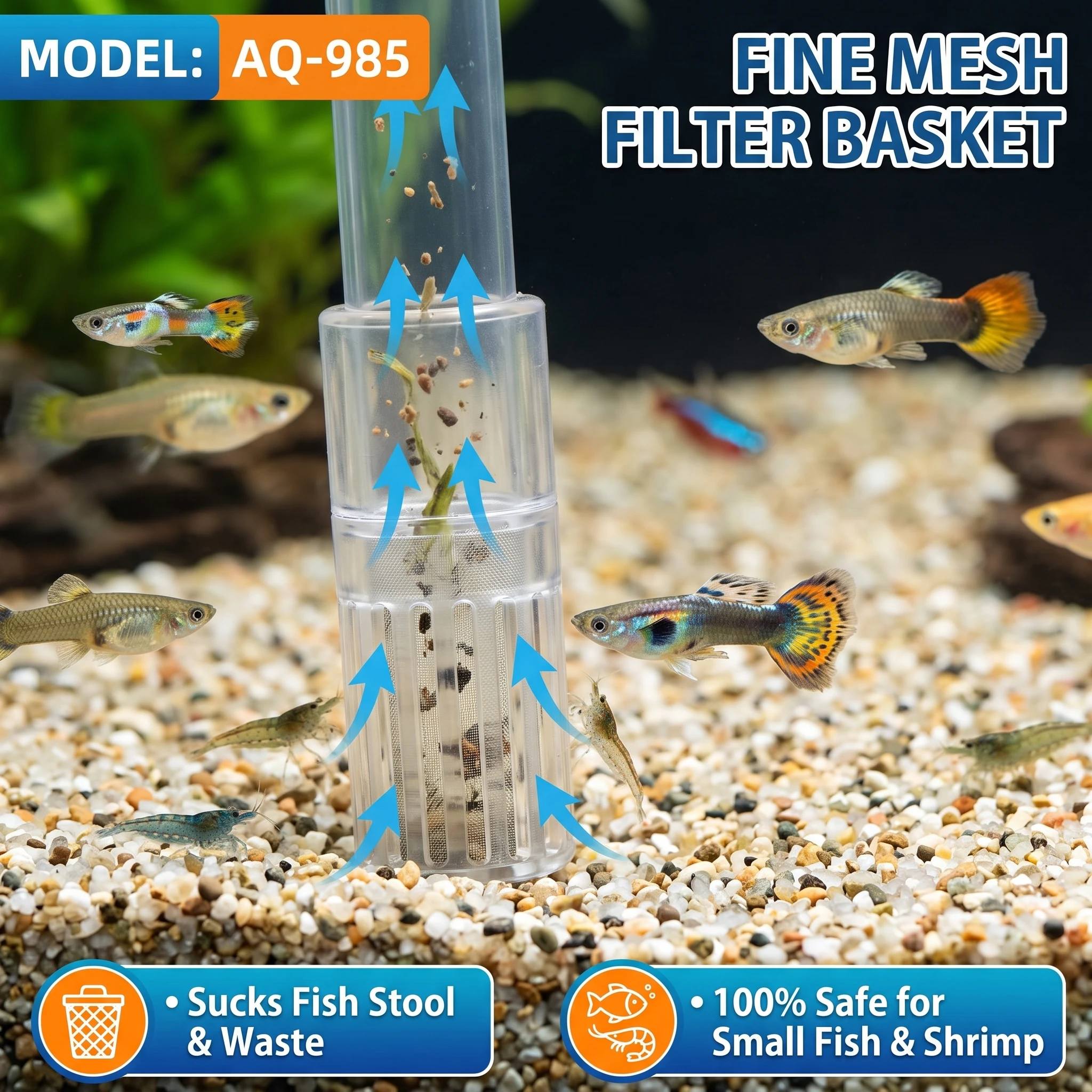 Gravel Vacuum Cleaner - Mini Aquarium Gravel Cleaner Manual Siphon