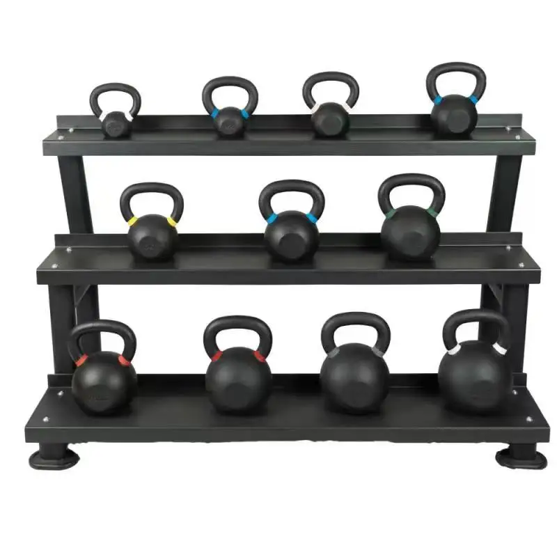 Kettlebell storage rack two three layers home gym equipment kettlebell dumbbell rack fitness