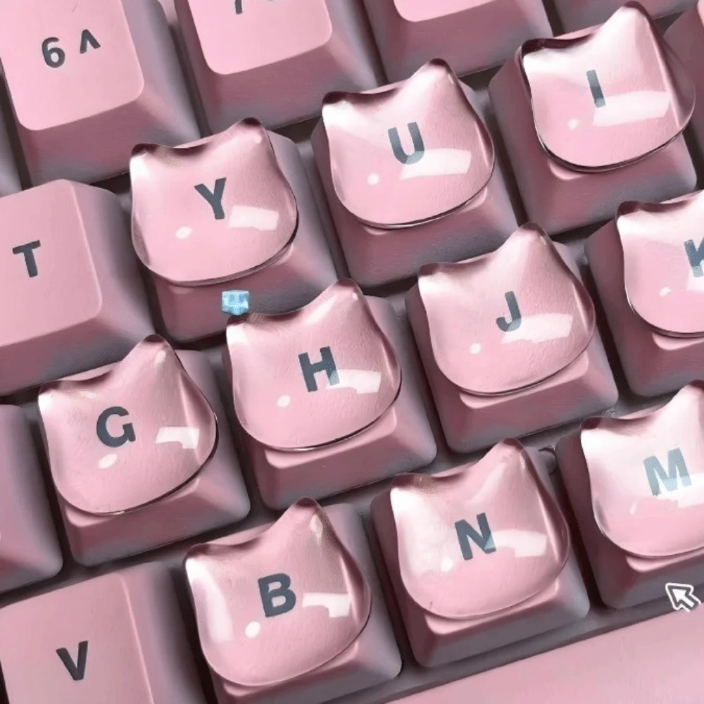 3D Clear Raised Keyboard Stickers Silicone Transparent Long Nails Keyboard Stickers Comfortable Protection Magnified Letter