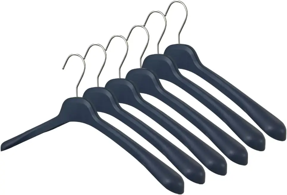 All Hung Up Hangers Plastic Coat Hangers, Clothes Hangers, Thin Plastic Hangers, Color Plastic Hangers, Blouse Hangers (Navy