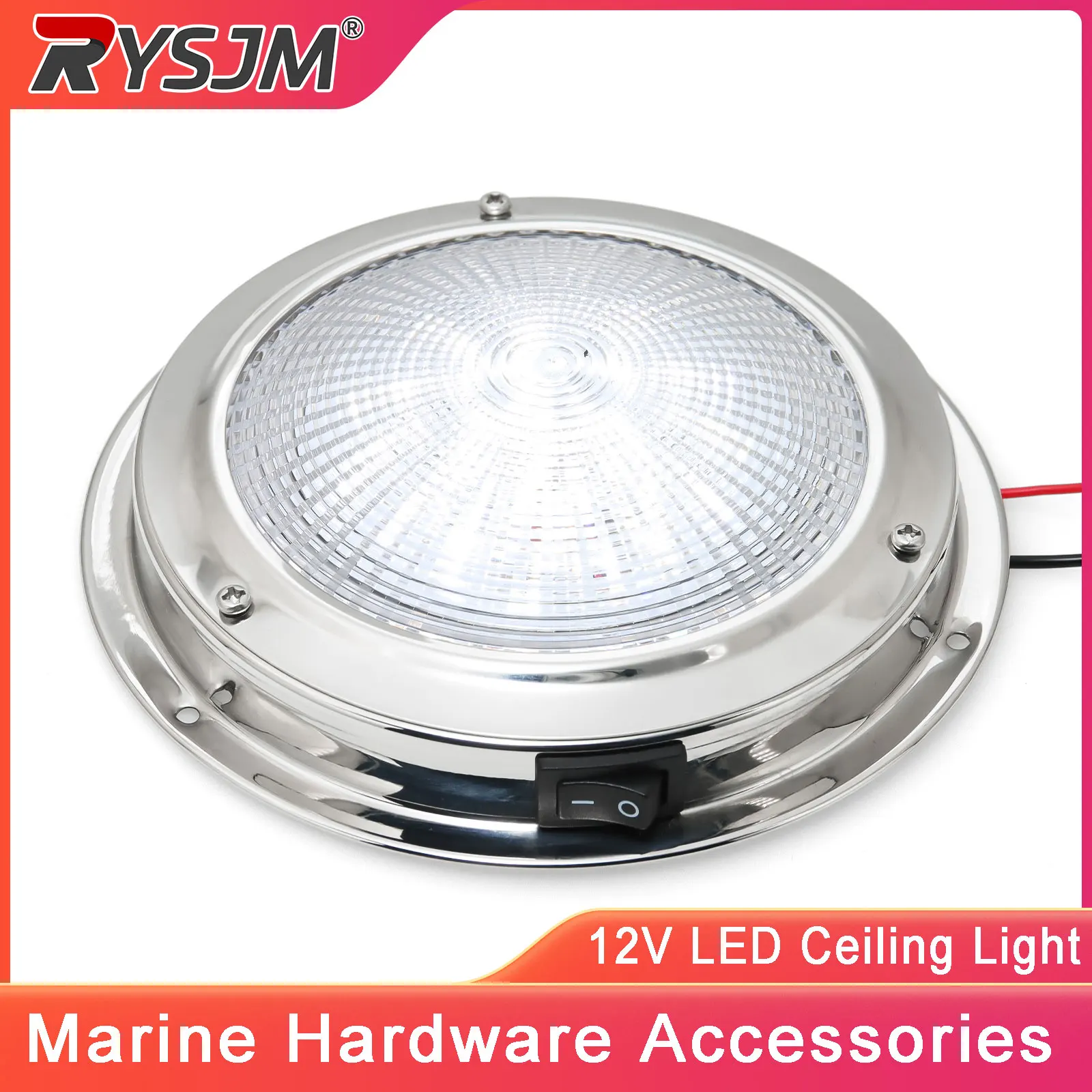 12v-140mm-ステンレス鋼-led-シーリングライト埋め込み式内部ウォームホワイトシーリングライトマリンボート-rv-用