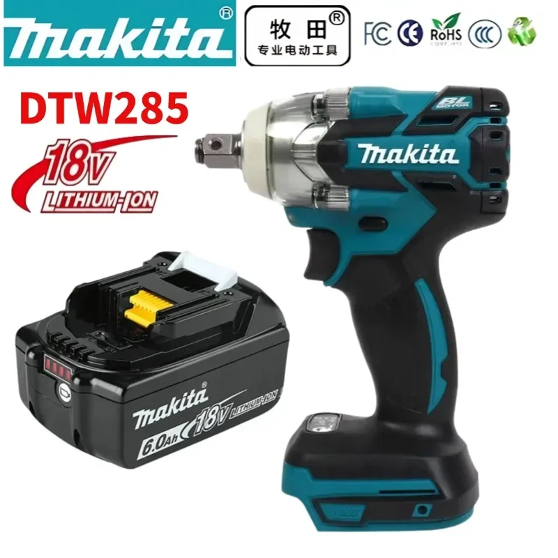 

Makita tools charging wrench DTW285 18V brushless high torque impact wrench lithium electric gun wrench rotary electri tools