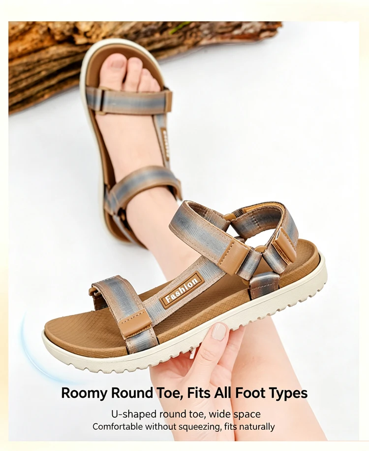 Klassische rutschfeste Sport-Sandalen für Damen, atmungsaktive Outdoor-Wandersandalen, sommerliche, lässige, leichte Strandschuhe, Größe 36–41 – Detail 8