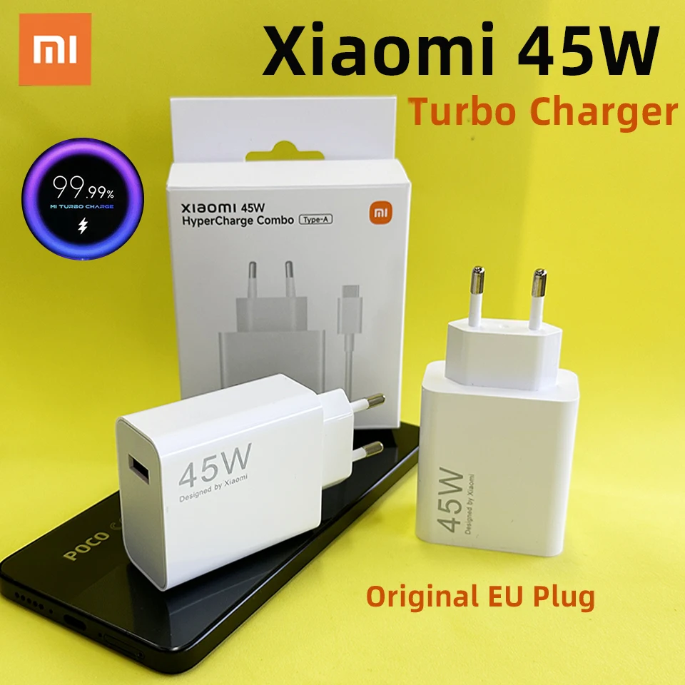 Chargeur 45W Pour Xiaomi, 45W Chargeur Pour Redmi Charge