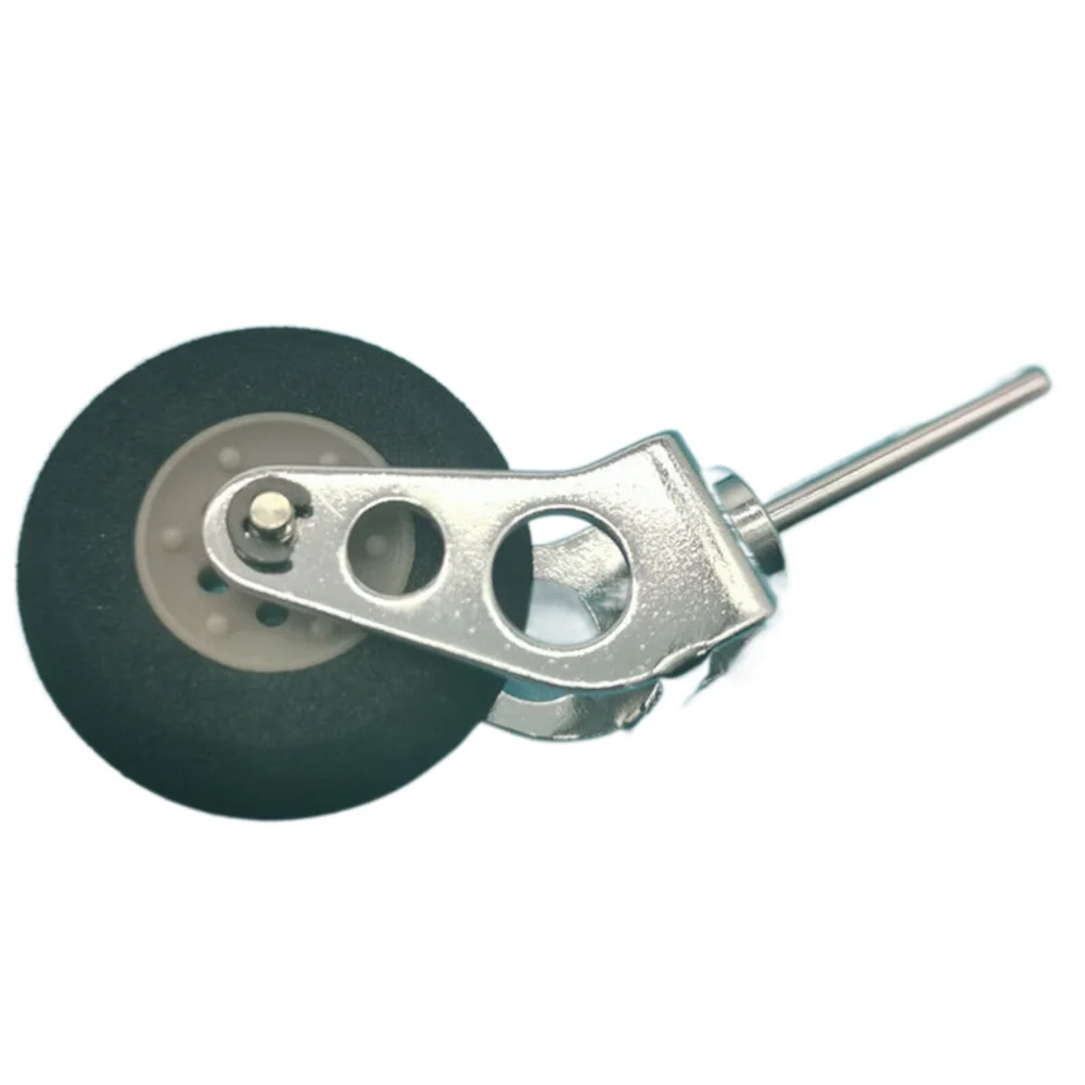 Stainless Steel Tail Wheel Bracket for RC Airplane, Metal Gear with Sponge Tire - Durable Tripod Support Upgrade Accessory