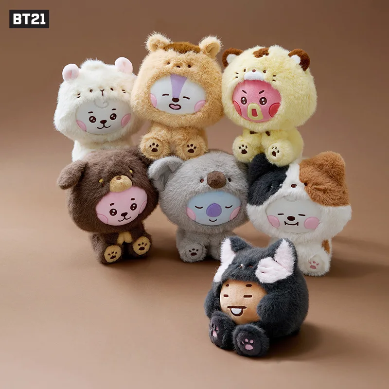 

Плюшевая игрушка BT21 Cooky Tata в стиле аниме, модная плюшевая кукла в сидячей позе, украшение для спальни, коллекционный подарок для друзей