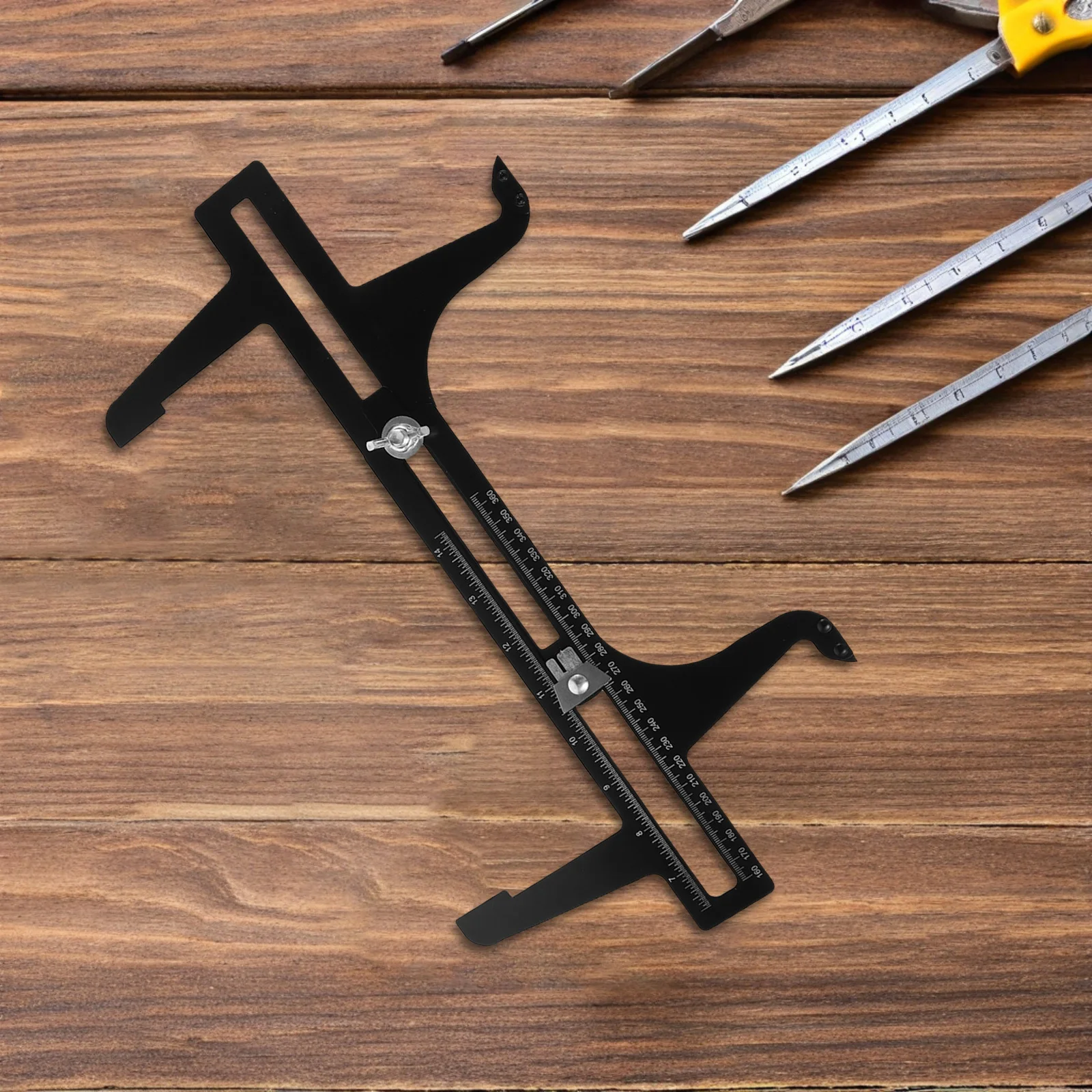 

Professional Car Brake Pad Gauge 6.5-14.25 Inch 160-360mm Precise Measurement Tool for Brake Adjustment and Repair