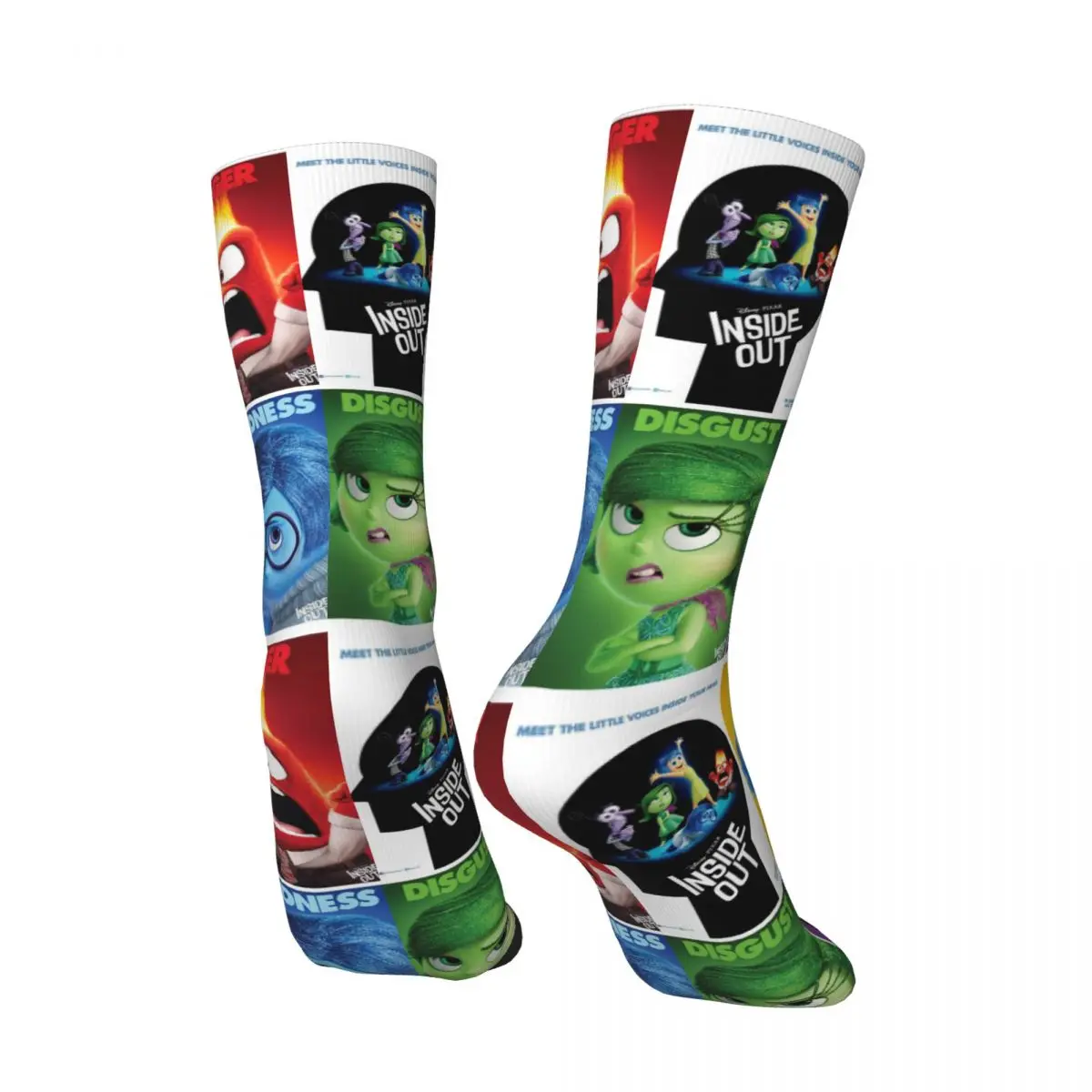 Crazy compression INSIDE OUT Sock for Men Harajuku Disney Inside Out Quality Pattern Crew Sock novità