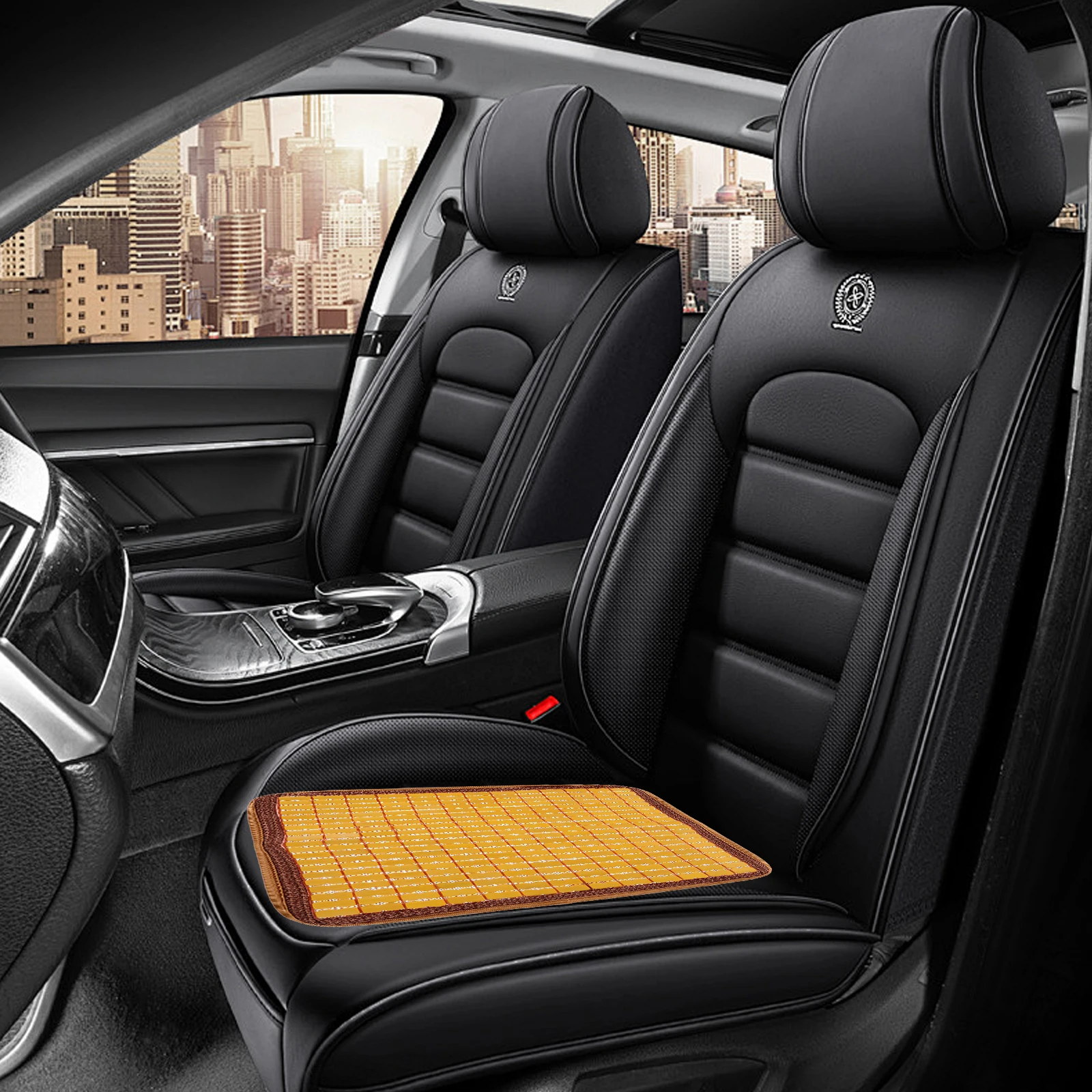 

Summer Seat Cushion Cool Pad Small Square Car Seat Covers Bamboo Dining Chair Cushions Ventilated Breathable Ice Mat All Seasons
