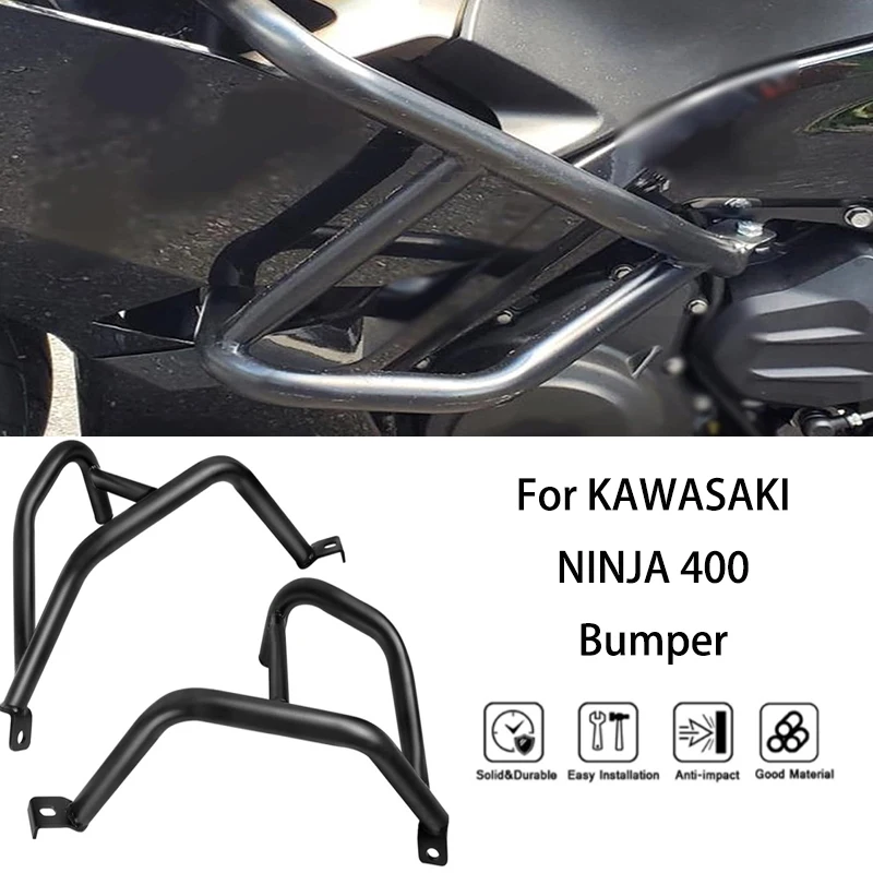 

MTKRACING For KAWASAKI NINJA 400 2018-2024 Motorcycle bumper engine hood collision bar body frame protector