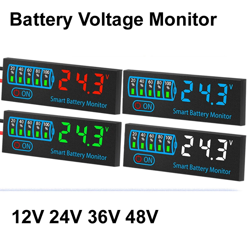 

Цифровой дисплей 3S-14S DC7-55V Индикатор уровня 12 В 24 В 18650 Lipo Литиевая батарея Емкость Плата Монитор напряжения Тестер Модуль