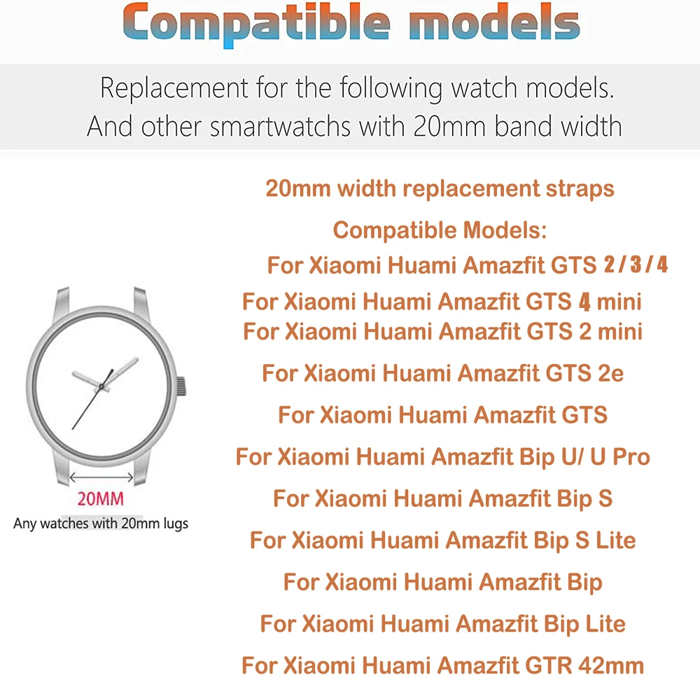 20mm Engraved Strap For Amazfit GTS 4/2/2e Mini/3/Bip U/Pro/42mm Leopard Silicone Correa Bracelet Huawei GT 4 3 2 2e Watch Band