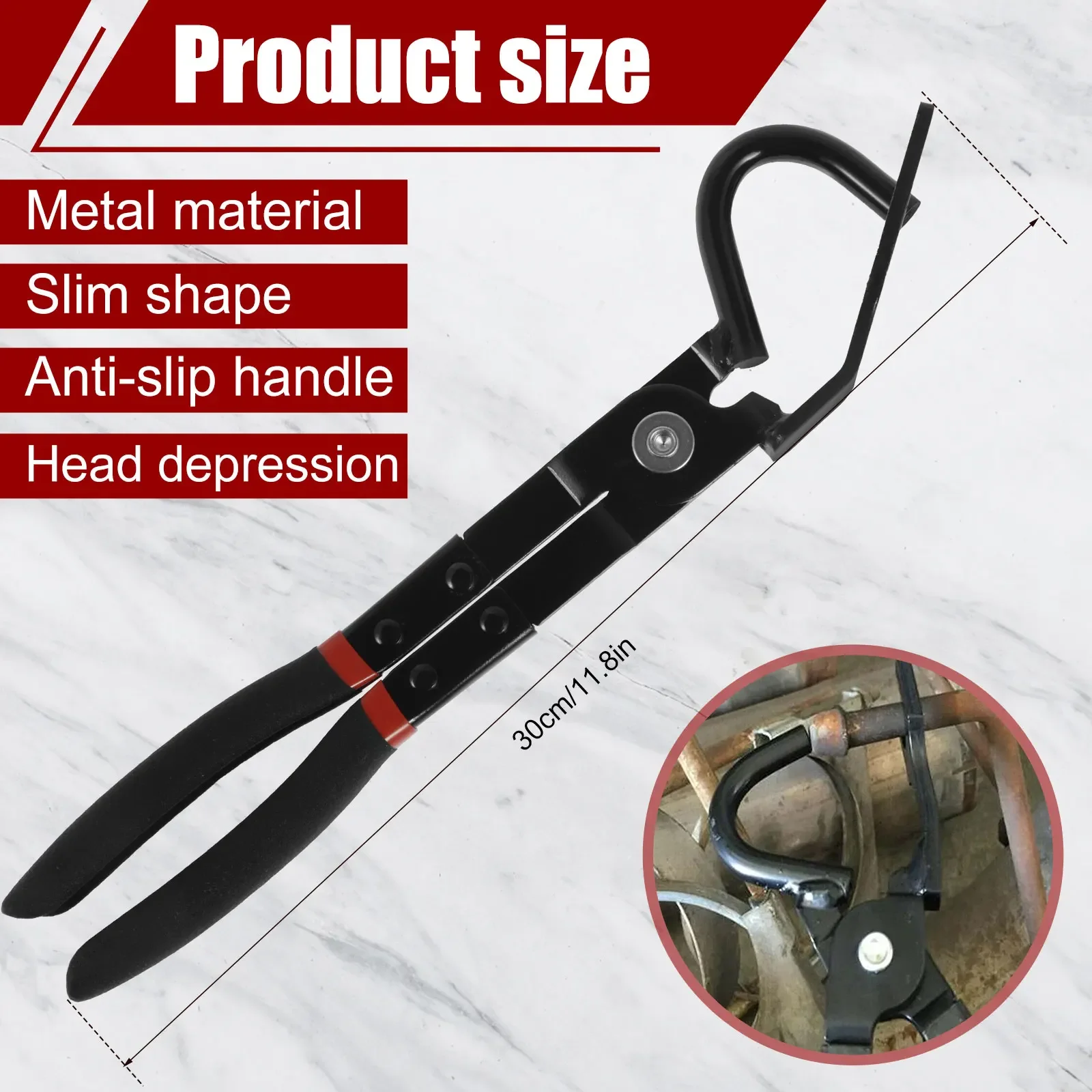 Car Exhaust Hanger Pliers High Carbon Steel Bracket Removal Pliers Non-slip Separate Rubber Bracket Hanger Support Removal Tool