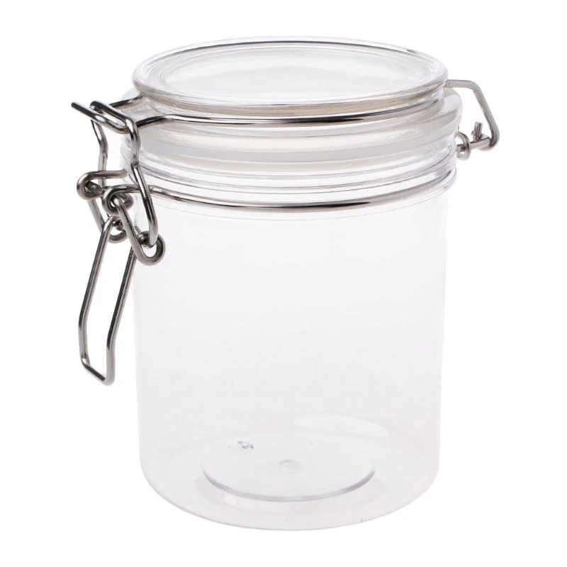 PETP Storage Milk Powder Box Clamp Lid Air Tight Sealed Locking Jar Kitchen
