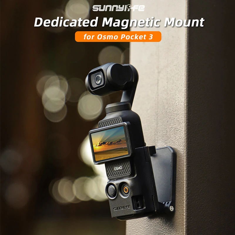 Sunnylife For DJI Osmo Pocket 3 Magnetic Bracket Mount Base Angle Adjustable Multifunctional Desktop Base Camera Accessories