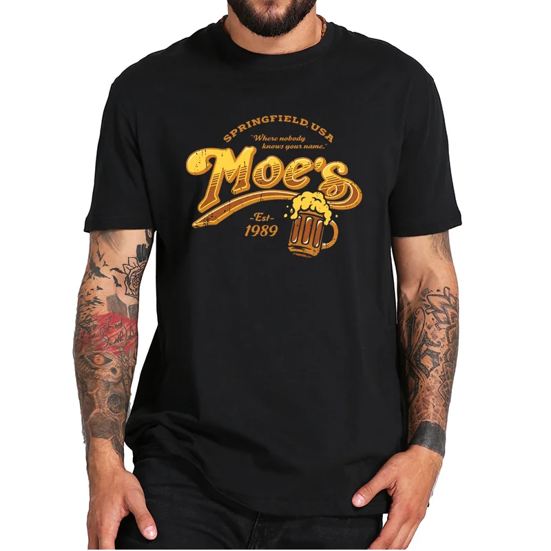 

Moe’s-Character-Cheers Tshirt Parody Cartoon Comedy Classic T Shirt 100% Cotton Summer Short Sleeve EU Size Tees For MenF
