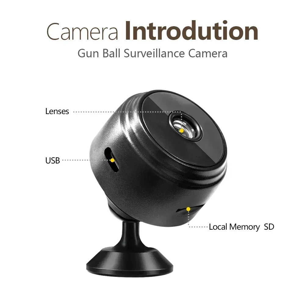 Mini Cámara HD 1080P con Sensor de Visión Nocturna, Videocámara Web, Mini Cámaras de Vigilancia con Wifi, Vigilancia Inteligente para el Hogar 6