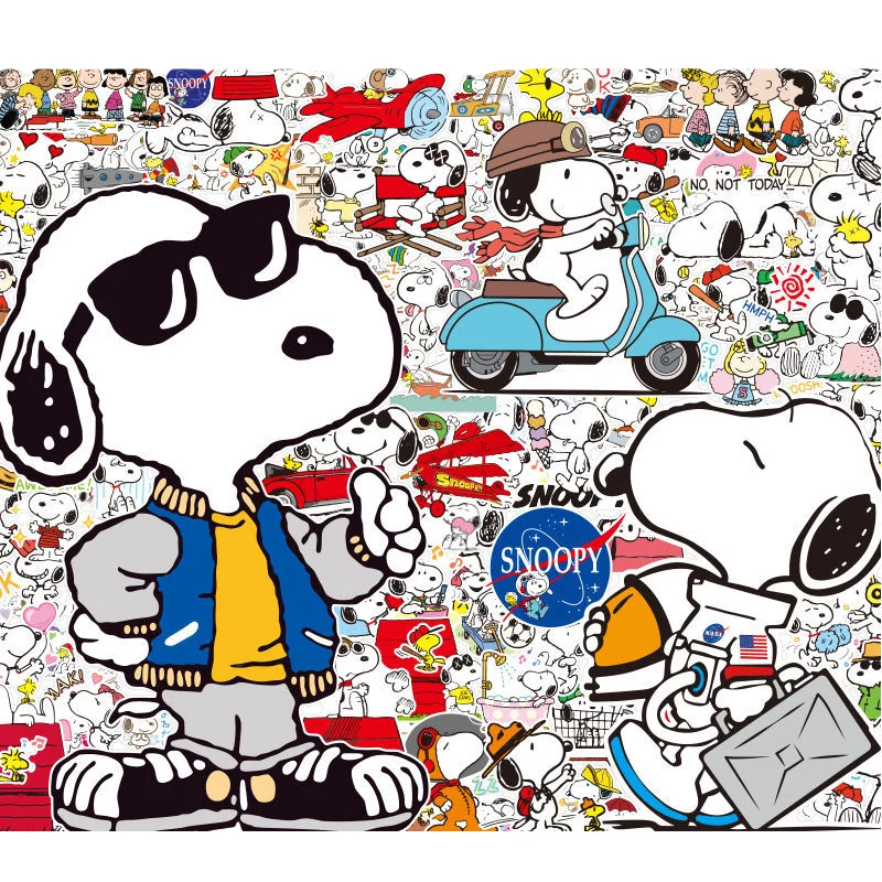 Snoopy Charlie Brown Woodstock Cartoon Cute Luggage Graffiti Stickers Creative Personalized DIY Waterproof Decorative Stickers