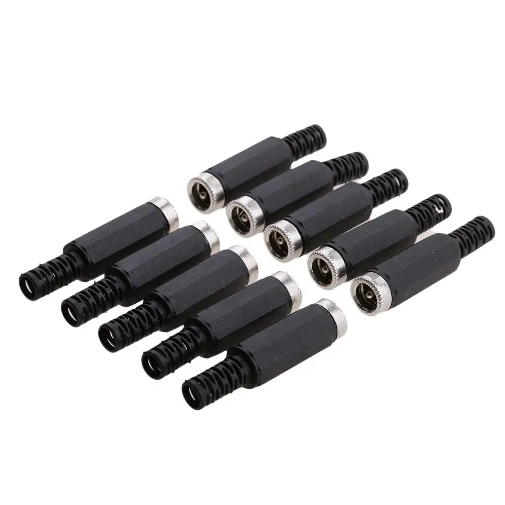 10x Gleichstrom adapter 5,5x2,1mm weibliches tragbares Netzteil