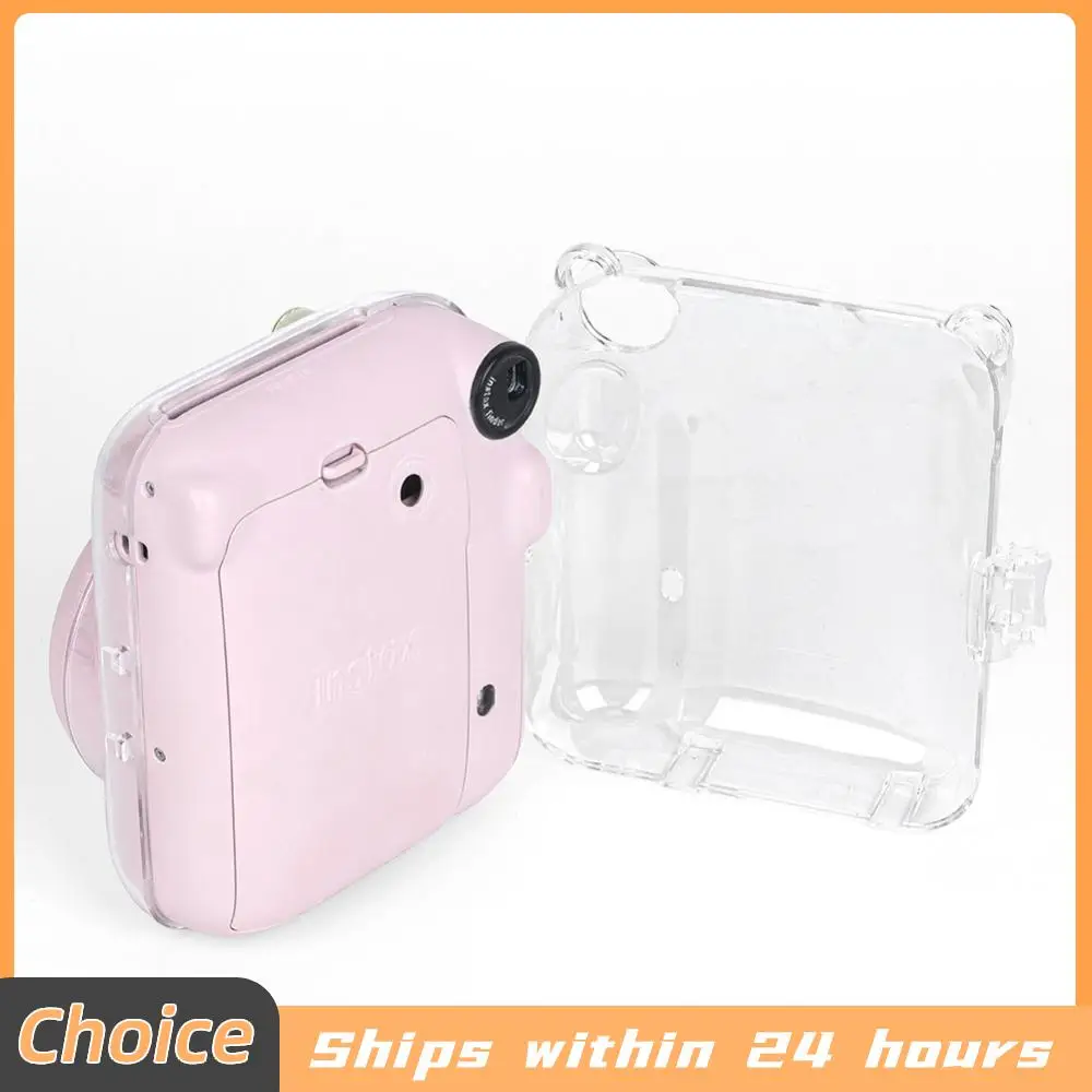 Mini Camera Bag Transparent Storage Case with Shoulder Strap Cover Shell for Fujifilm Instax Mini 12 for Camera Instax Mini12