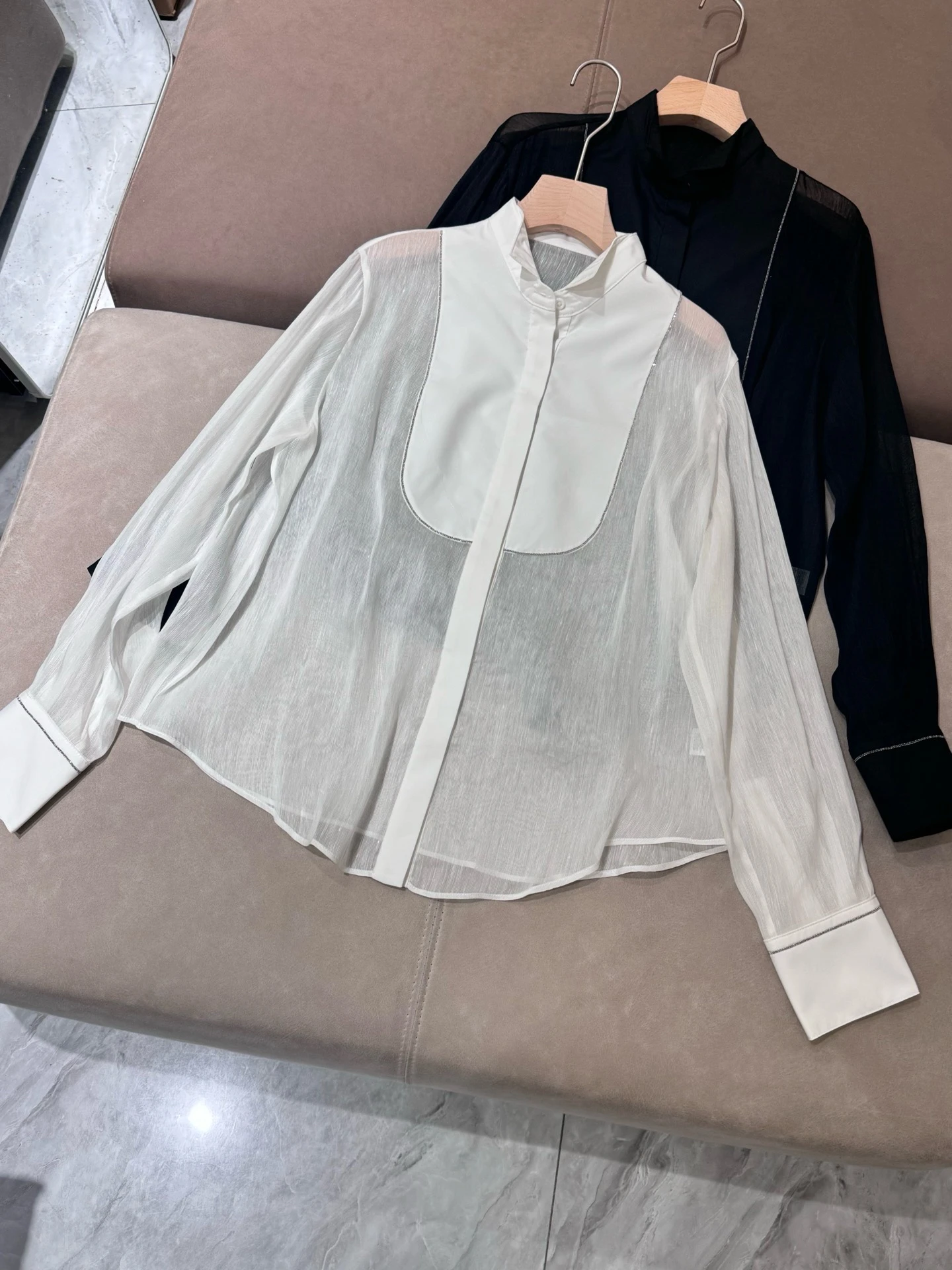 

Классическая черная белая шелковая льняная повседневная длинная све irt декоративная цепочка из бисера модная универсальная женская весенняя тонкая регулируемая...