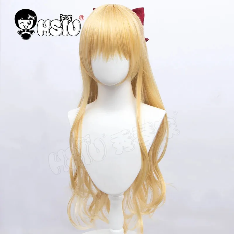 Sailor Venus cosplay wig HSIU Brand Golden Long hair halloween Prom party wig+Free hair accessories+Free wig cap