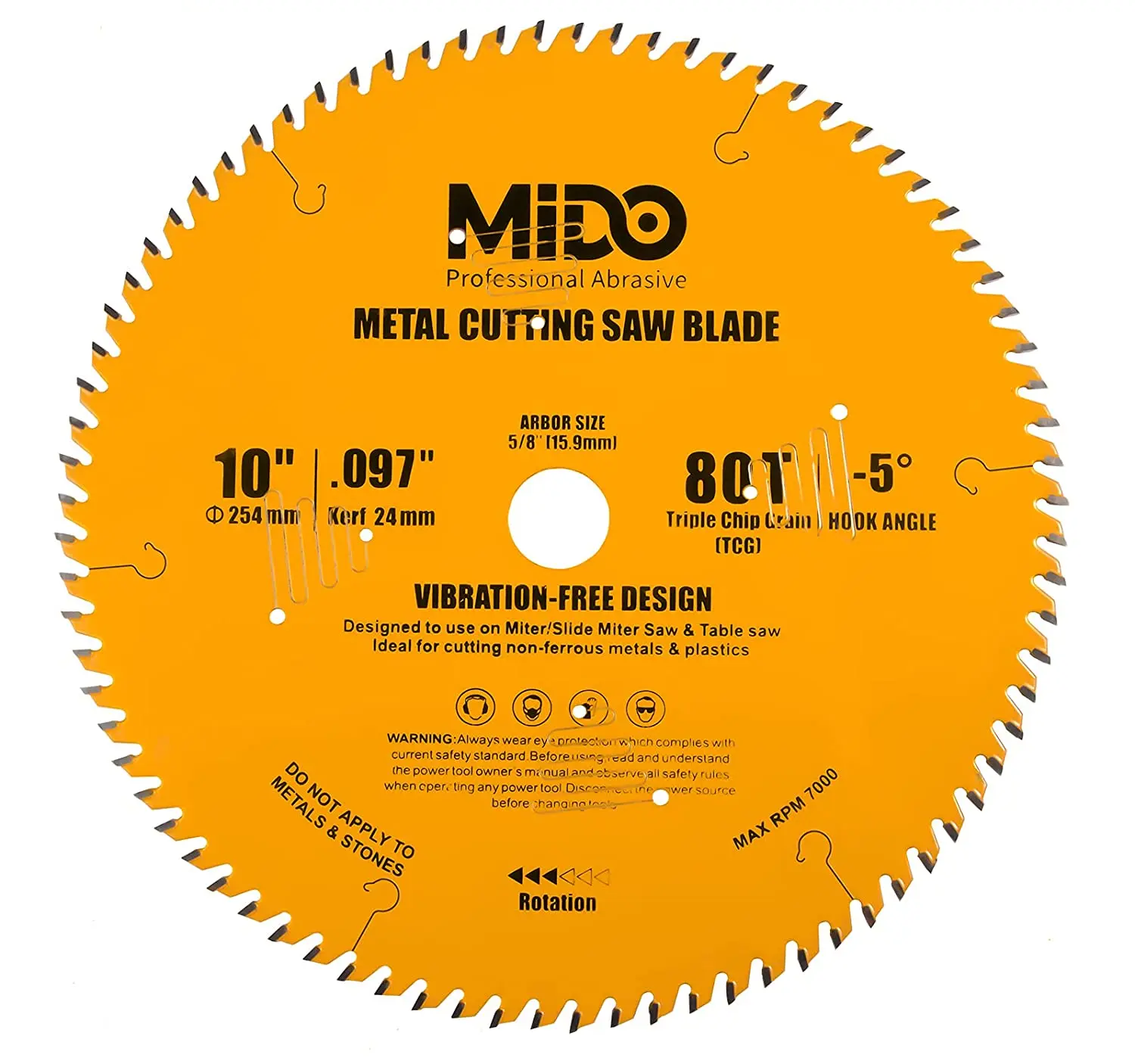 

Professional Abrasive 10 Inch 80-Teeth Crosscutting Tico Carbide Cutting Saw Blades for Table/Miter/Tracl