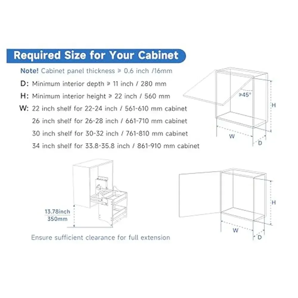 Heavy Duty Pull Down Shelf Organizer Kitchen Upper Cabinet 2 Tier Adjustable Storage Solution Steel Construction Space Saving