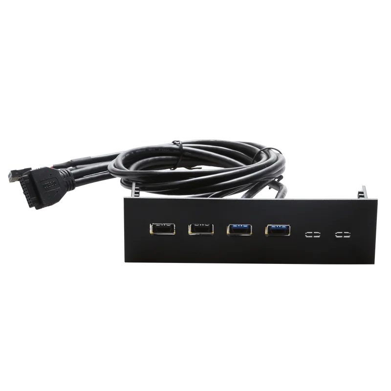 2 قطعة لوحة أمامية للكمبيوتر مقاس 5.25 بوصة مع 2 USB3.0 2 USB2.0