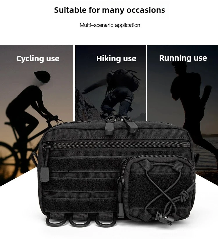 1000D EDC Pouch Molle Organizer Bag Multiple Pockets Utility Pouch Tool Storage Case Phone Holder for Outdoor Hunting Fanny Pack