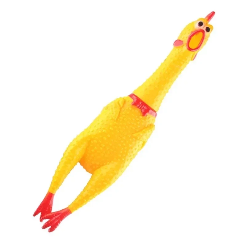 New 2023 Hot Sell Screaming Chicken Pets Dog Toys Squeeze Squeaky Sound Funny Toy Safety Rubber For Dogs Molar Chew Toys