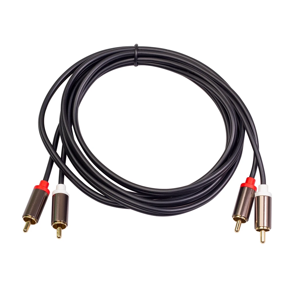 2RCA to 2 RCA Coaxial Audio Cable 3.5 Jack Stereo RCA Audio Cord 1M for Home Theater DVD TV Amplifier CD Soundbox