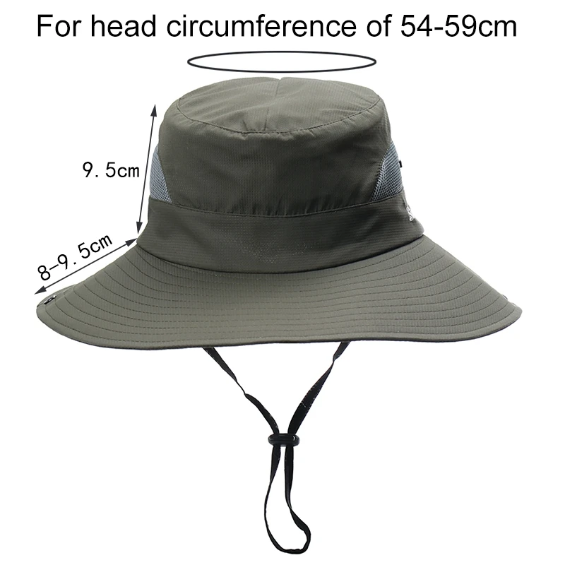 COMOLAND Men's Hat Panama Bucket Hat Outdoor Sun Protection Hats For Men Summer Hat Sun Visor Fisherman's Hat Anti-UV Sun Hat