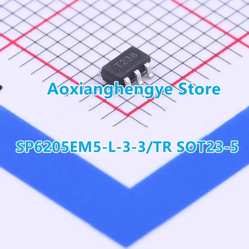 10 Buah SP6205EM5-L-3-3/TR SP6205EM5-L-3-0/TR SP6205EM5-L/TR SOT23-5 Kebisingan Rendah, Regulator LDO CMOS 300mA dan 500mA
