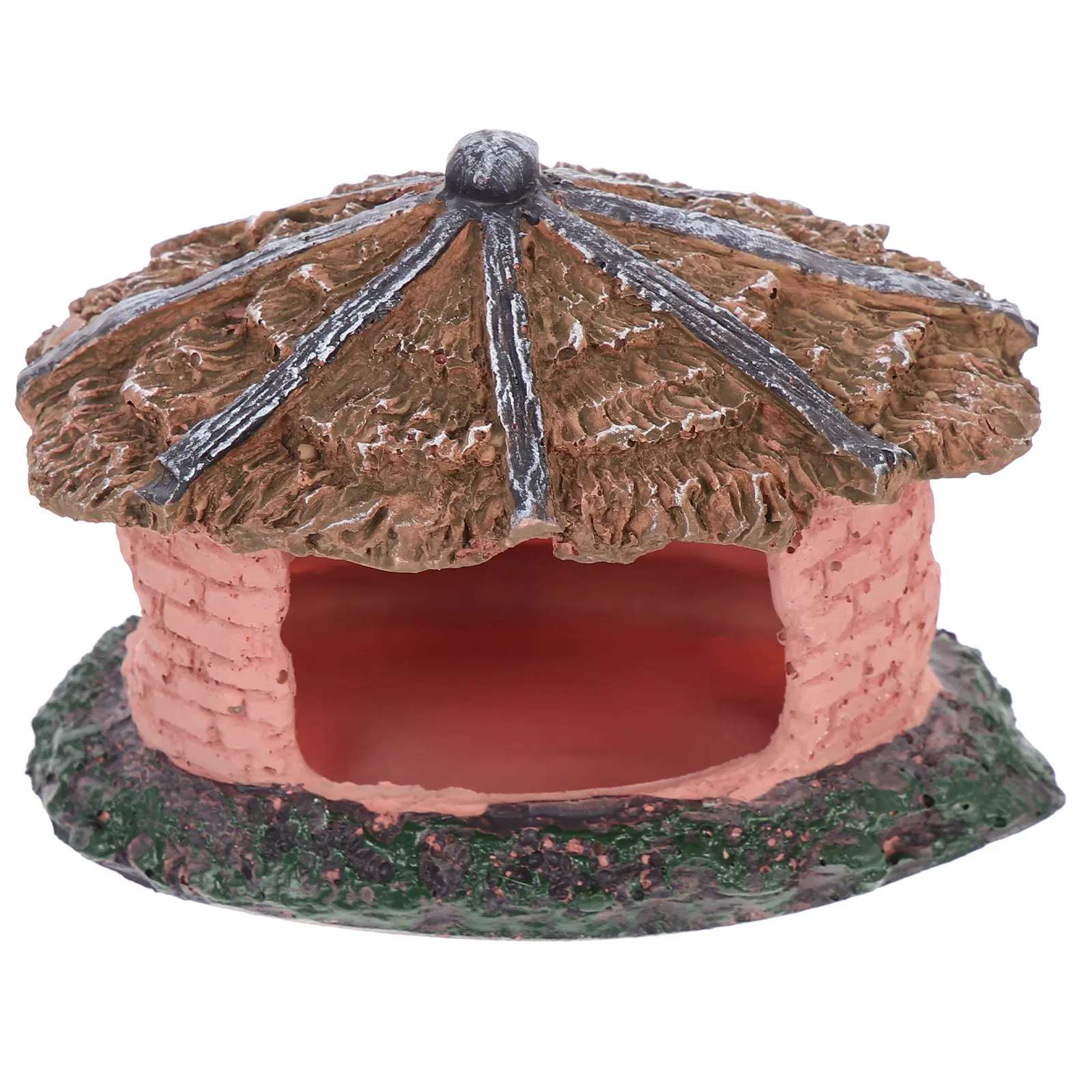 Resin Reptiles Hiding Cave Natural Cottage Shelter Rest Area Enhance Appetite Promote Growth Terrarium Decor Reptile Box