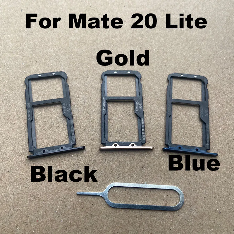 New For Huawei Mate 20 Lite Sim Card Tray Slot Holder Socket Adapter Connector Repair Parts Replacement