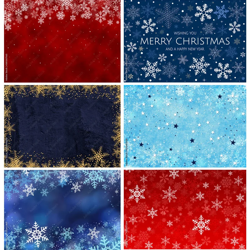 

Christmas Theme Photography Background Snowflake Wood Plank Portrait Backdrops For Photo Studio Props 21121 TU-04