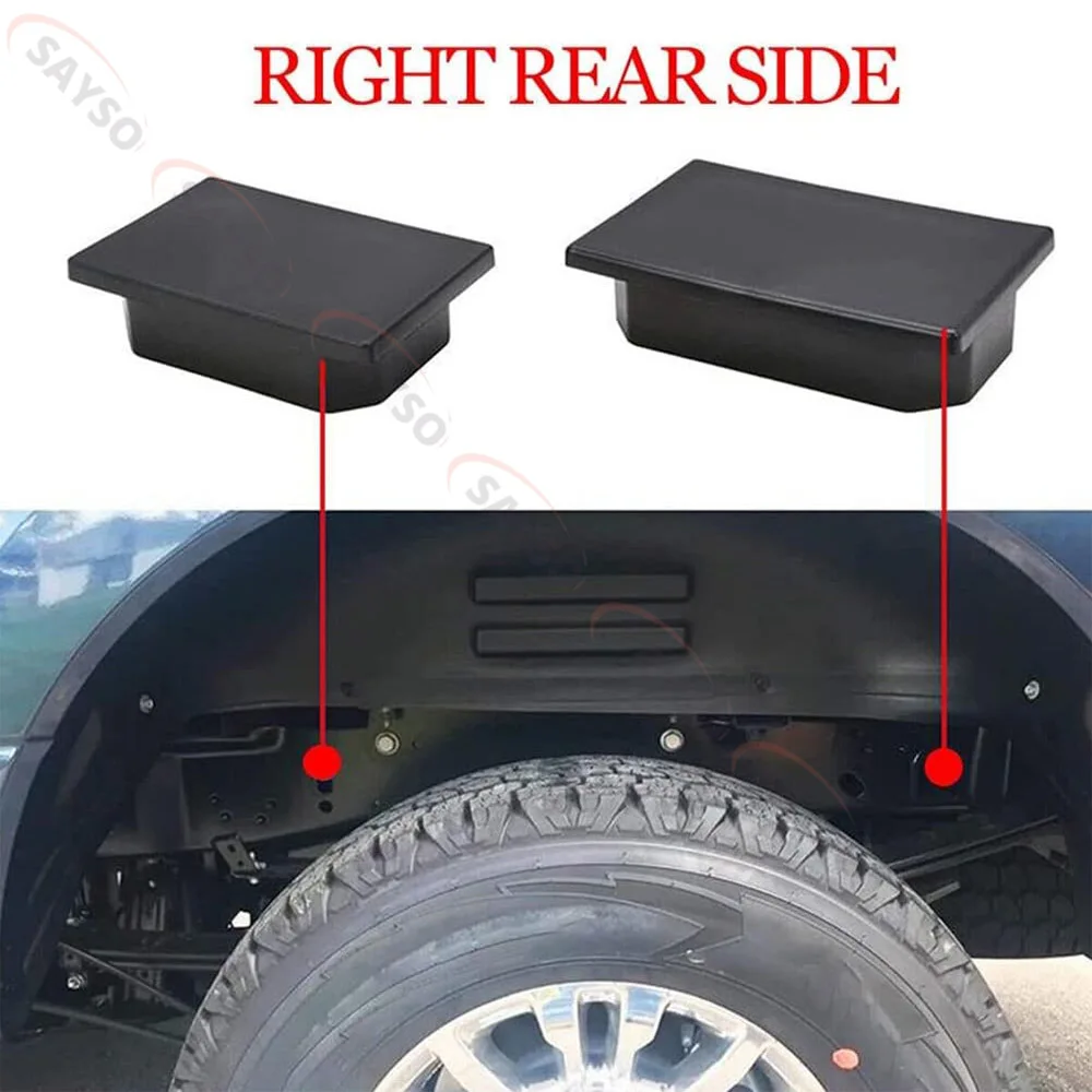 Frame Tube Hole Plug for 2017-2021 Ford F150 Raptor Wheel Well Fender Liner Rear Left & Right Wheel Well Hole Cover Caps Block