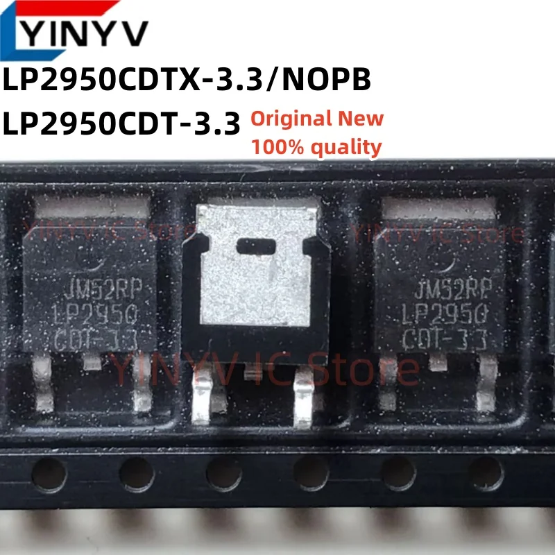 10Pcs LP2950CDTX-3.3/NOPB LP2950CDT-3.3 LP2950CDTX-3.3 LP2950 LP2950CDT TO-252 3.3V LDO Regulator Pos Original New 100% Quality