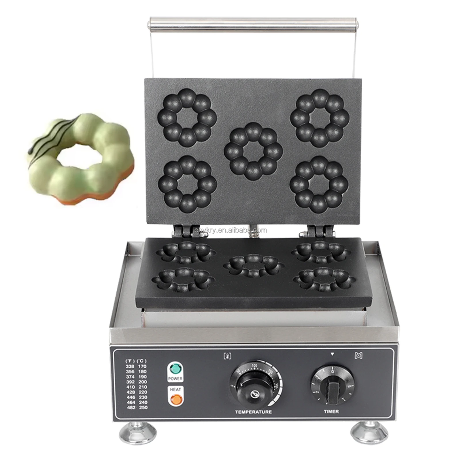 

1550W Electric Double-Sided Heating Waffle Donut Maker Non-Stick 5-Hole Doughnut Machine For Home Bakery Coffee Shop Snacks